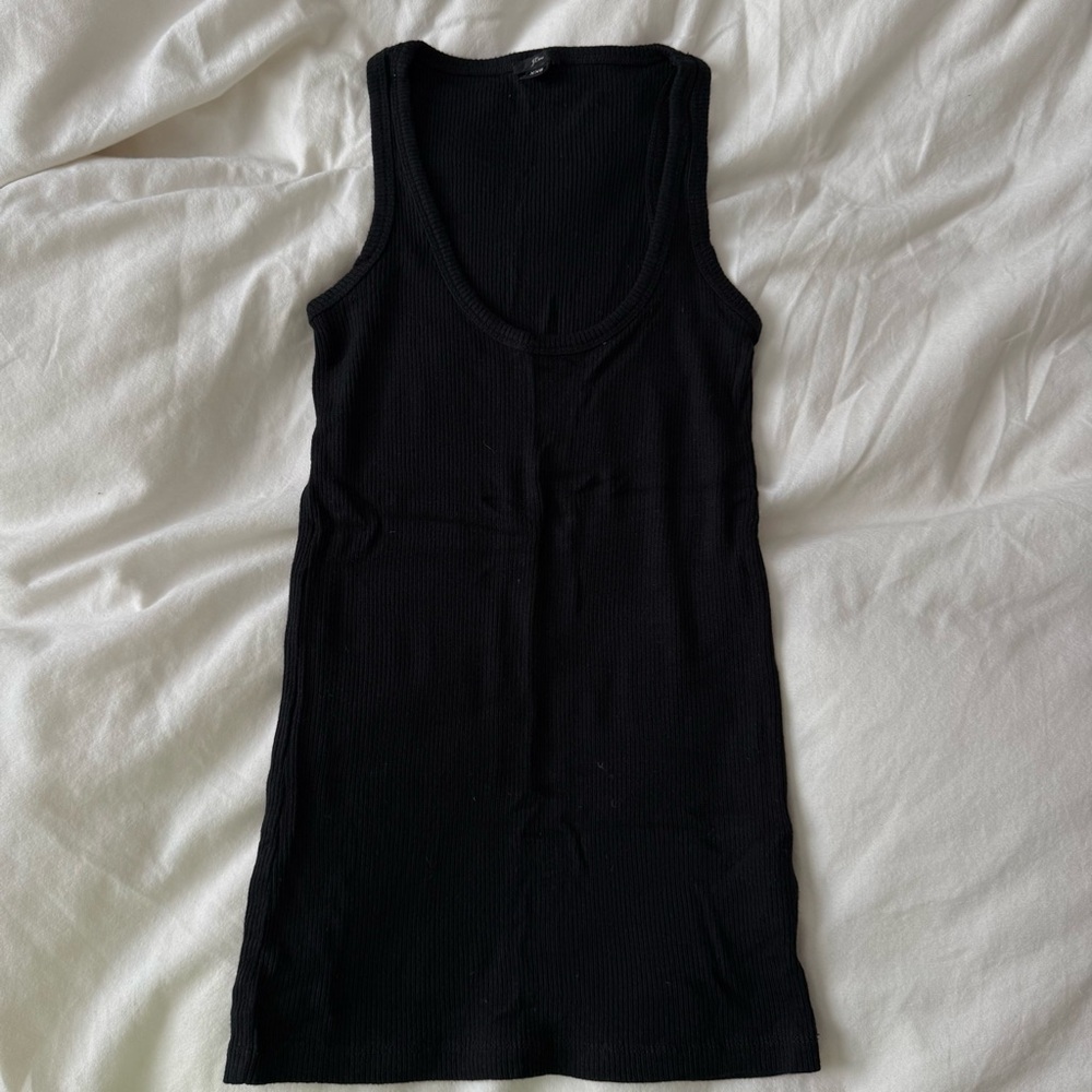 J.Crew Black Ribbed Tank Top